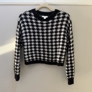 1901 Girls Black and White Houndstooth Sweater Size L-10/12